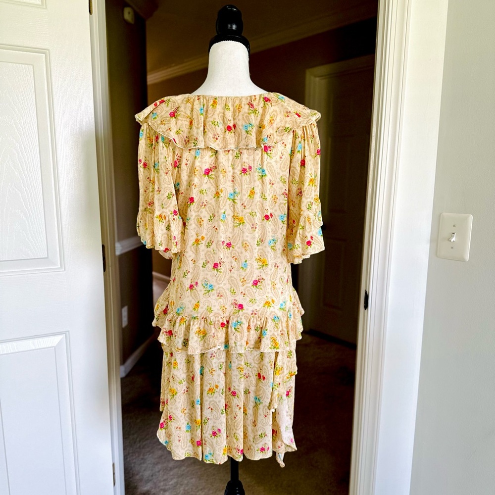 🌸 SPELL 🌸 Fleur Flutter Sleeve Mini Dress SMALL - Picture 4 of 10